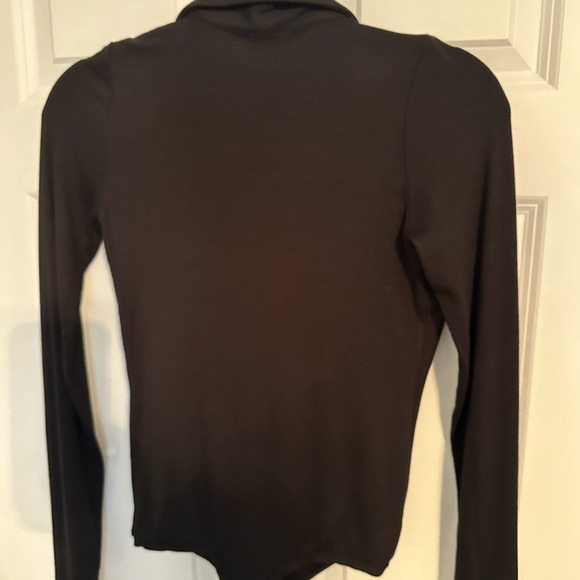 Alix NYC plunge neck, ribbed bodysuit - Picture 3 of 5